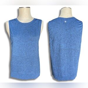 Lululemon Breeze By Muscle Tank In Cerulean Blue/Black